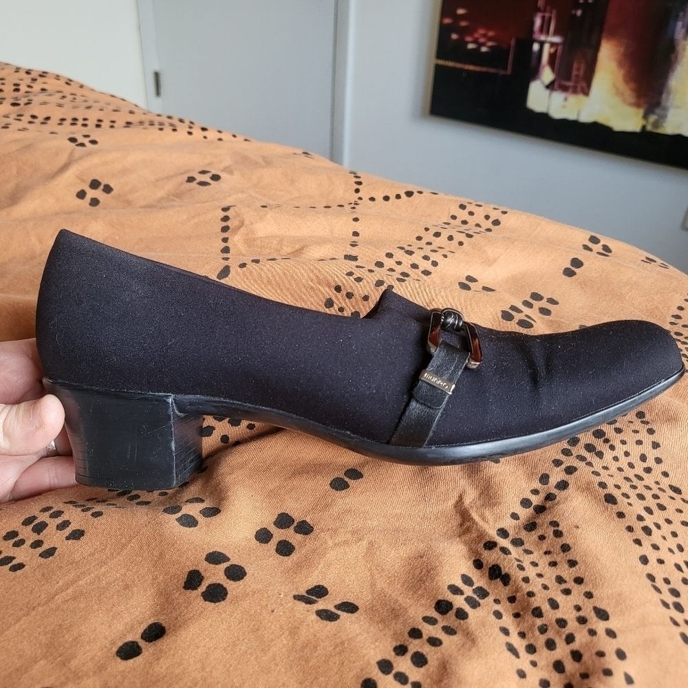 EUC Munro American Cindi Block Heel Comfort Pump Women 7.5 black - Picture 2 of 12